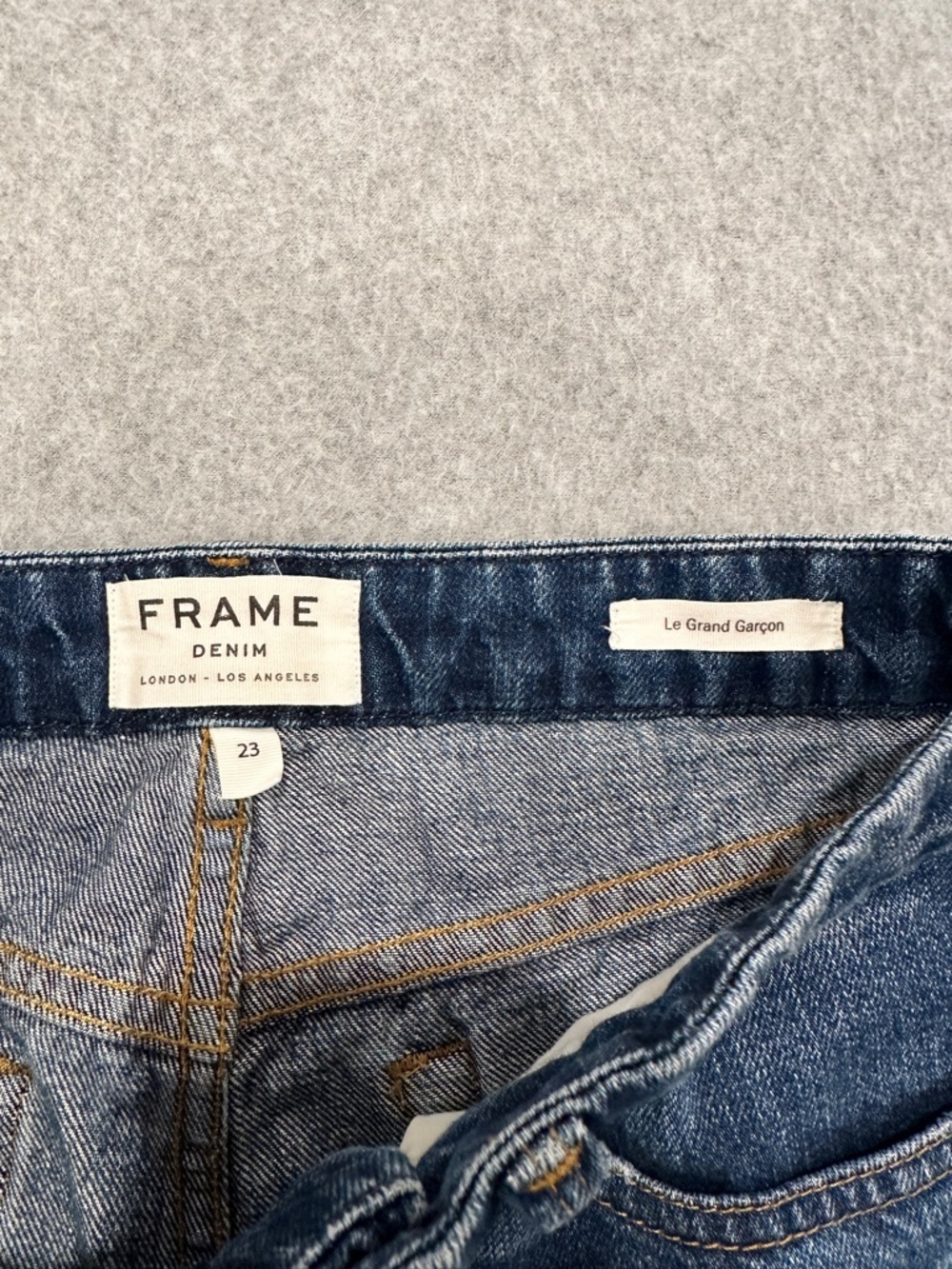 Frame Denim Le Grand Garçon Cuffed Cropped Straight-Leg Jeans - Picture 4 of 13